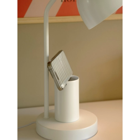 Lampa biurkowa z piórnikiem E27 biała Devone NO2512405001 - Nordlux